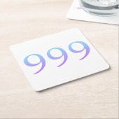 エンジェル番号999 スクエアペーパーコースター (アングル)