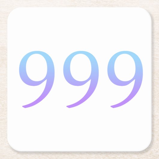 エンジェル番号999 スクエアペーパーコースター (正面)
