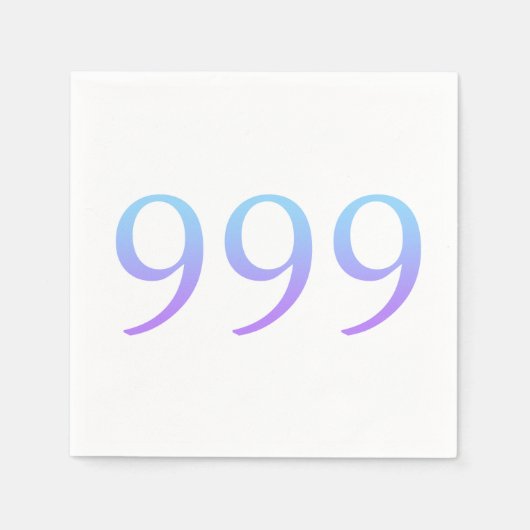 エンジェル番号999 スタンダードカクテルナプキン (正面)