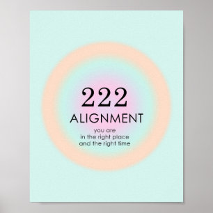 エンジェル番号Numerology 222配置 ポスター