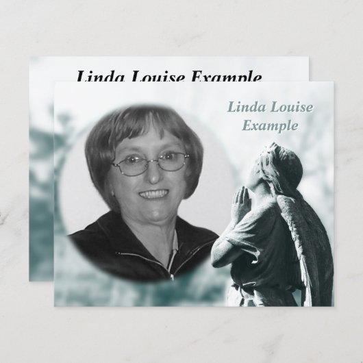 エンジェル祈りの言葉メモリアルカード (正面/裏面)