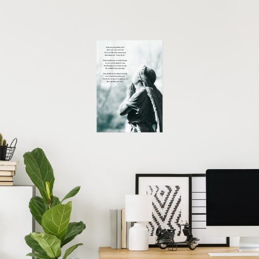 エンジェル祈りの言葉悔やみや弔慰カード ポスター (ホームオフィス)