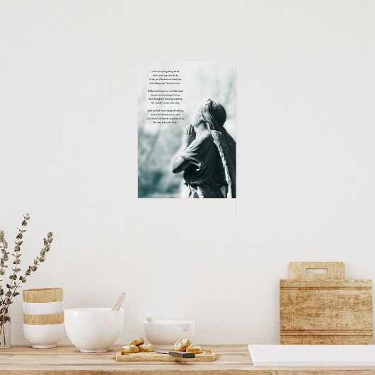 エンジェル祈りの言葉悔やみや弔慰カード ポスター (キッチン)