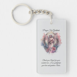 エンジェル祈りの言葉感謝祈りの言葉カード キーホルダー