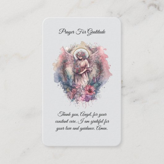 エンジェル祈りの言葉感謝祈りの言葉カード 名刺 (正面)