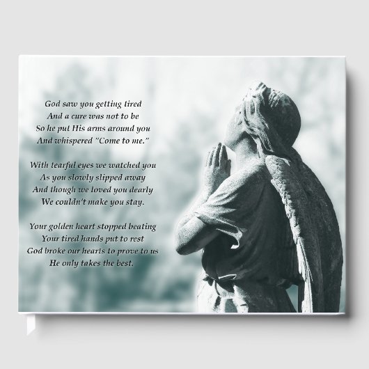 エンジェル祈りの言葉葬儀ゲストブック ゲストブック (正面)