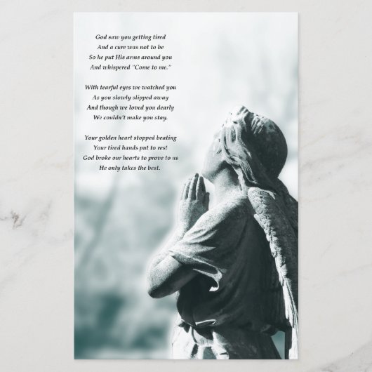 エンジェル祈りの言葉葬儀サービスのお知らせ (正面)