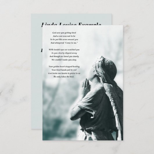 エンジェル祈りの言葉記念祭 招待状 (正面/裏面)