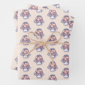 エンジェル祈ズオンピンク背景ラッピング紙 ラッピングペーパーシート (インサイチュ)