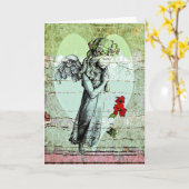 エンジェル祈ズ・グリーティング・カード(ハート付き) カード (黄色い花)