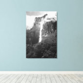 エンジェル秋ズインブラック&ホワイト キャンバスプリント (インサイチュ (ウッドフロア))