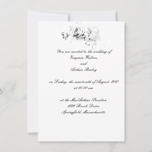 エンジェル結婚式招待状 招待状 (裏面)