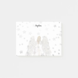 エンジェル絵を描とスターのポストイットのノート ポストイット