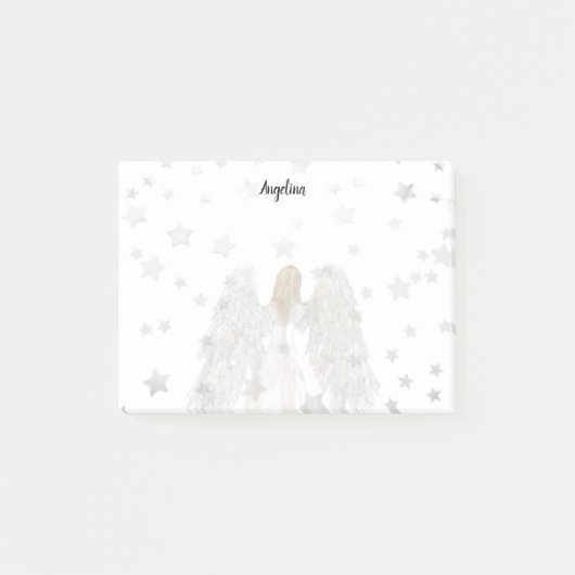 エンジェル絵を描とスターのポストイットのノート ポストイット (正面)