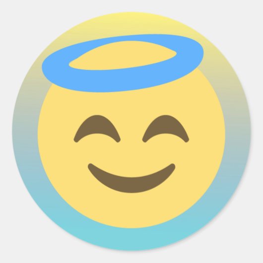 エンジェル絵文字グラデーションシール ラウンドシール (正面)