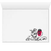 エンジェル絵画の赤い花は日付モノグラムを保存 (内部横(下))