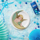 エンジェル絵画ムーン ペーパープレート (パーティー)