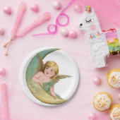 エンジェル絵画ムーン ペーパープレート (パーティー)