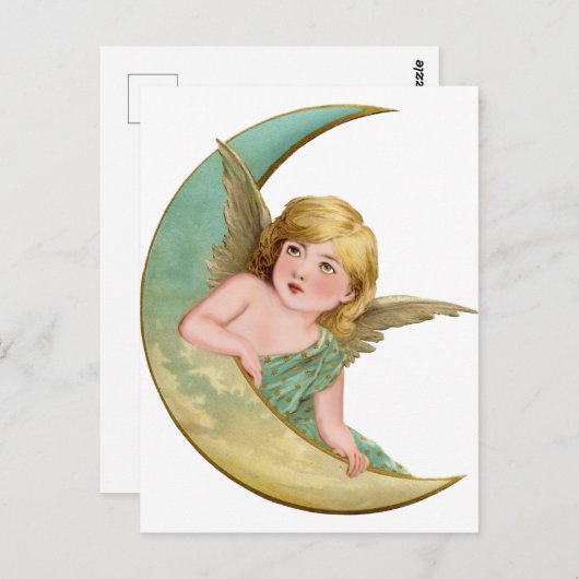 エンジェル絵画ムーン ポストカード (正面/裏面)