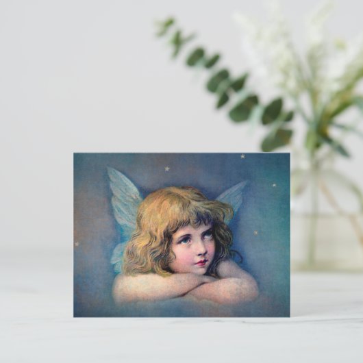エンジェル絵画ヴィンテージ ポストカード (スタンド正面)