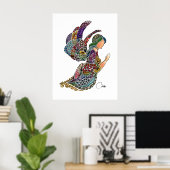 エンジェル航空ポスターinホワイト ポスター (ホームオフィス)