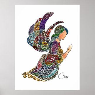 エンジェル航空ポスターinホワイト ポスター