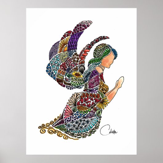 エンジェル航空ポスターinホワイト ポスター (正面)