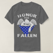 エンジェル落ちたと折り畳み旗記念ダを祝う Tシャツ (デザイン正面)