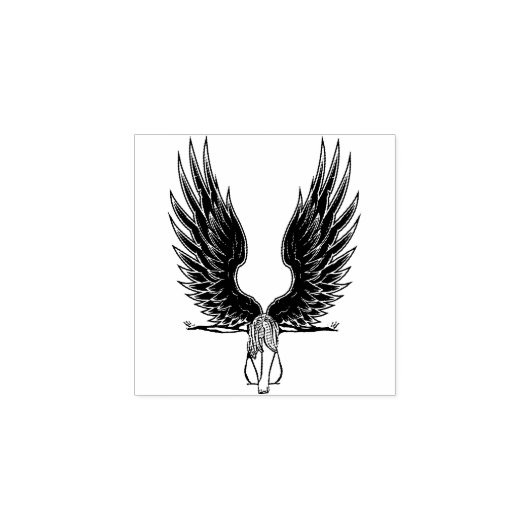 エンジェル落ちたウーマンオリジナルアート ラバースタンプ (インプリント)