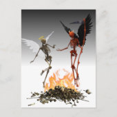 エンジェル落ちたデーモンデビルハロウィーン ポストカード (正面)