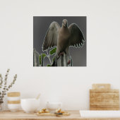 エンジェル落ちたドーブプリント ポスター (キッチン)