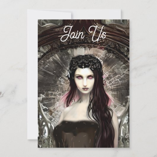 エンジェル落ちた |ダークアート |ハローウィンパーティ 招待状 (正面)