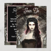 エンジェル落ちた |ダークアート |ハローウィンパーティ 招待状 (正面/裏面)