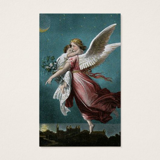 エンジェル葬儀ロス記念祈りの言葉同情カード (正面)