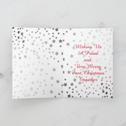 エンジェル誇りを持ったハートレ結婚ズビアン新来のクリスマス シーズンカード (内部)