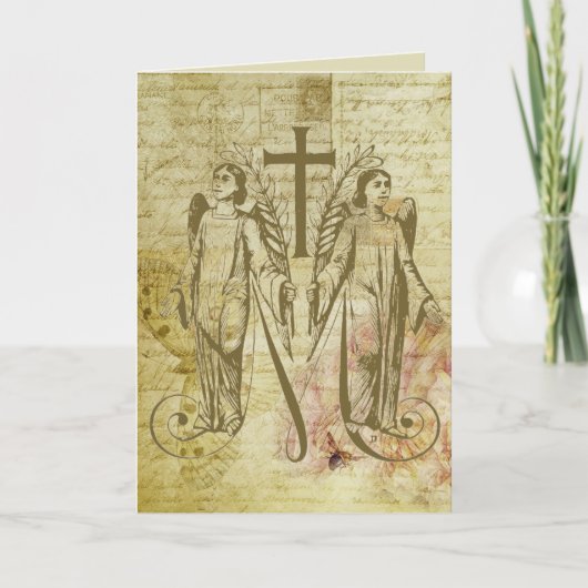 エンジェル賛美ヴァージンメアリーシンボルヴィンテージ カード (正面)