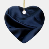 エンジェル遊のトランペットブルーのハート型クリスマス セラミックオーナメント (裏面)