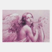 エンジェル遊のライラ雲の上に茶色の赤ピンク ラッピングペーパーシート (正面3)