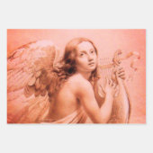 エンジェル遊のライラ雲の上に茶色の赤ピンク ラッピングペーパーシート (正面2)