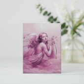 エンジェル遊のライラ雲の上に、アンティークピンク ポストカード (スタンド正面)