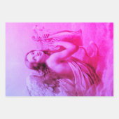 エンジェル遊のライラ雲の茶色のピンク ラッピングペーパーシート (正面2)