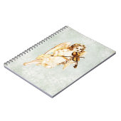 エンジェル遊ズのヴィンテージ紙背景 ノートブック (左側)