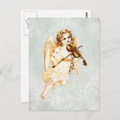 エンジェル遊ズのヴィンテージ紙背景 ポストカード (正面/裏面)