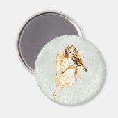 エンジェル遊ズのヴィンテージ紙背景 マグネット (正面/裏面)