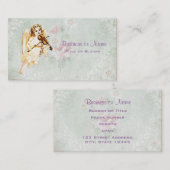 エンジェル遊ズのヴィンテージ紙背景 名刺 (正面/裏面)