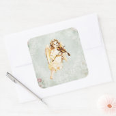 エンジェル遊ズのヴィンテージ背景 スクエアシール (封筒)