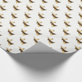 エンジェル遊ズトランペット金ゴールドホワイトクリスマス ラッピングペーパー (角)