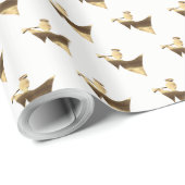 エンジェル遊ズトランペット金ゴールドホワイトクリスマス ラッピングペーパー (ロールコーナー)