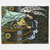 エンジェル遊ズルートバイオーブリーベアドセリ フリースブランケット (正面(横))