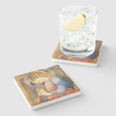 エンジェル遊ズ・ア・フラゲオレット（エドワード・バーン=ジョーンズ） ストーンコースター (横)